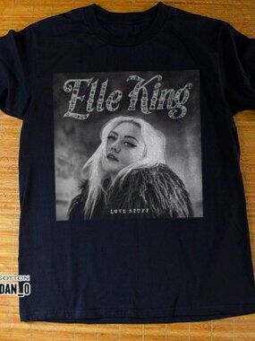 Modern Pop Rock Artist Graphic Tee - Vintage Style Portrait Black Cotton T-shirt